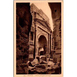 Orange, France – Entrance to Roman Theatre Ruins – Vintage French Postcard by La